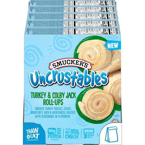 Uncrustables® SANDWICH TURKEY & CHEESE FLATBREAD POUCH FROZEN ROLL UPS