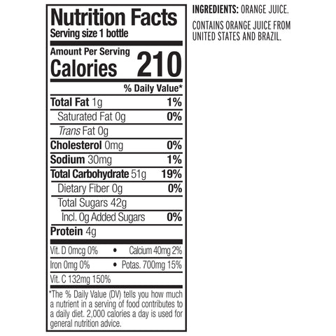 Naked Juice JUICE ORANGE 100% PLASTIC BOTTLE