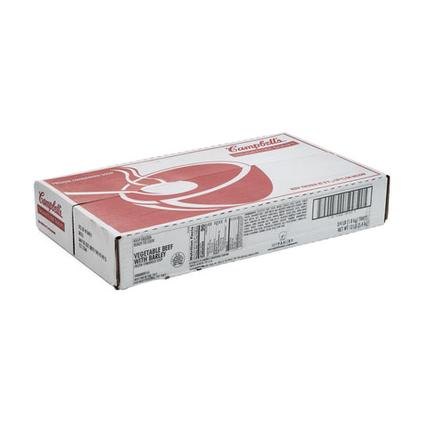 Campbells Frozen Condensed Vegetable Beef Barley Soup - 4 lb. tray, 3 per case