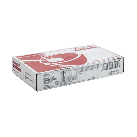 Campbells Frozen Condensed Cajun Style Chicken Gumbo - 4 lb. tray, 3 per case