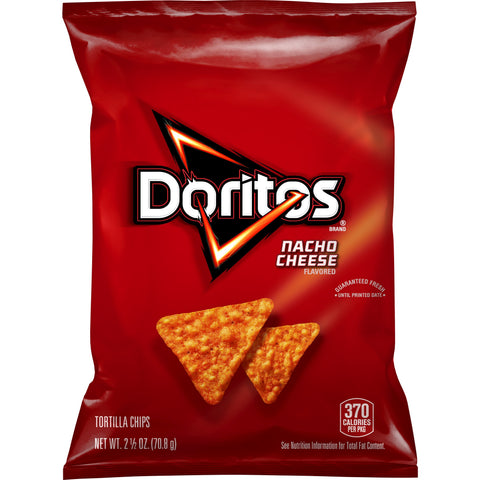 Doritos Nacho Cheese Tortilla Chips, 2.5 Ounce -- 24 per case