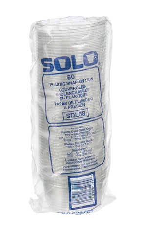 Solo® LID CLEAR PLASTIC FLAT DOME F/TP12, TN20, SD5 & SD8