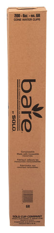 Solo® White CUP PAPER CONE WHITE TREATED ROLLED RIM 6 OZ