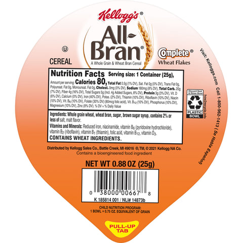 Cereal All-bran® Complete® Wheat Flakes Bowl Pack