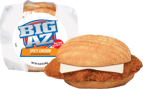 Advance Pierre Big Az Spicy Chicken Sandwich with Cheese, 10.2 Ounce -- 8 per case.