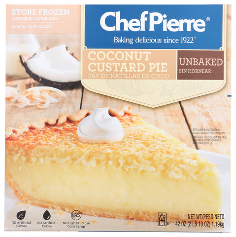 Pie Coconut Custard Open Face Unbaked 10