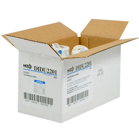 DateIt™ LABEL DISSOLVABLE USE BY MONDAY BLUE 2X2