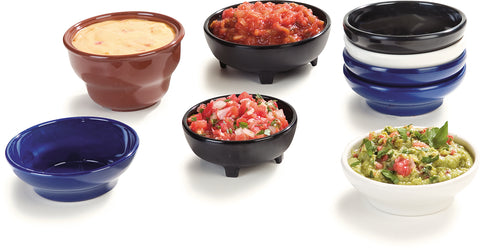 Carlisle RAMEKIN MOLCAJETE MELAMINE BLACK 8 OZ