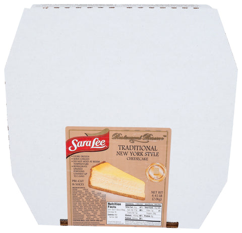 Sara Lee CHEESECAKE NEW YORK STYLE TRADITIONAL PLAIN ROUND SECONDS 16 SLICE 10