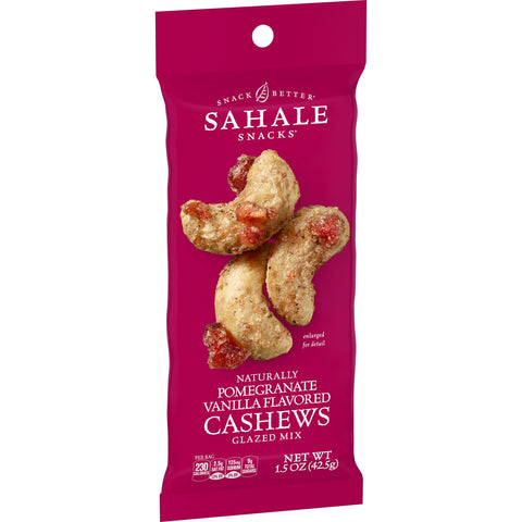 Sahale Snacks Naturally Pomegranate Vanilla Flavored Cashews Glazed Mix, 1.5 Ounce -- 108 per case.