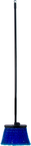 Broom Warehouse Duo Sweep® W/ Black Metal Threaded Handle Blue 48