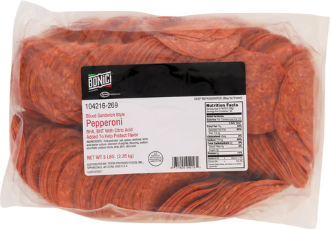 Bonici® PEPPERONI SANDWICH SLICED 8/OZ 11042160269