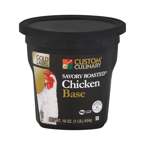 Custom Culinary® Savory Roasted® Chicken Base, No MSG Added 6 x 1 lb.