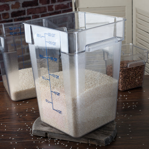 StorPlus™ CONTAINER FOOD STORAGE SQUARE PLASTIC CLEAR 22 QT