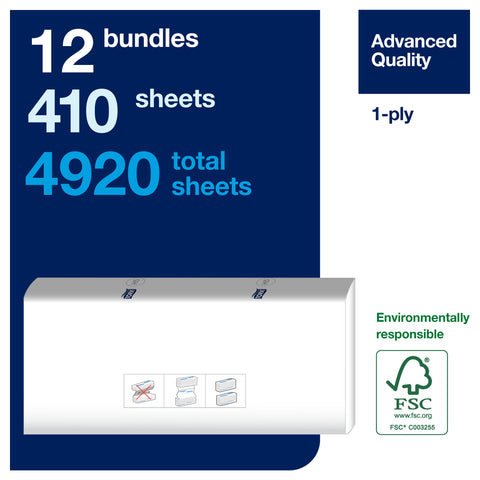 Towel Hand Paper For Dispenser White 1-ply 7.9