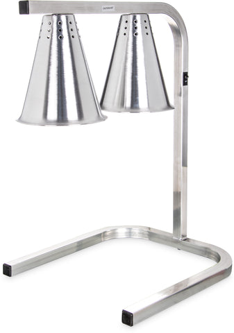 Heat Lamp Aluminum Two Bulb Free Standing Adjustable