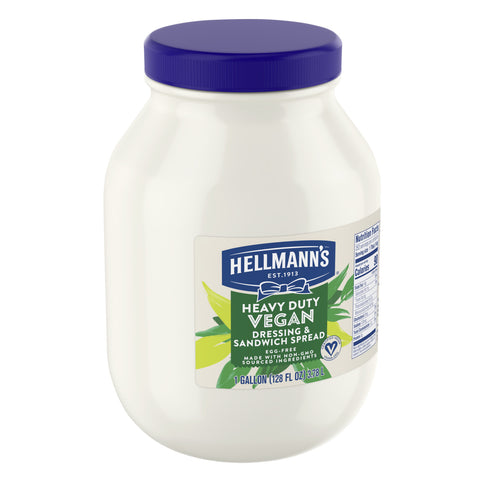 Single Hellmanns Heavy Duty Vegan Mayonnaise Jar, 1 gallon