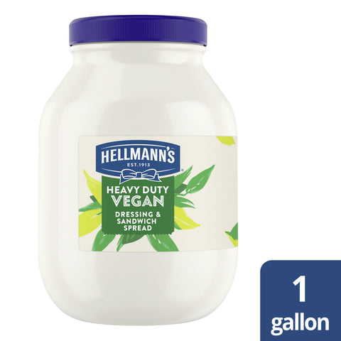 Single Hellmanns Heavy Duty Vegan Mayonnaise Jar, 1 gallon