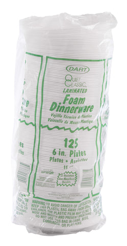 Dart PLATE FOAM LAMINATED 1-COMPARTMENT WHITE 6