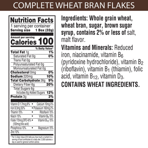 Cereal Complete Wheat Bran Flakes