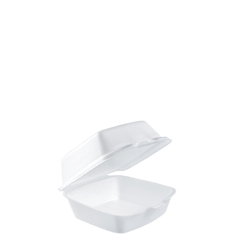 Dart Carryout Food Container, Foam, 1-Comp, 5 1/2 x 5 3/8 x 2 7/8, White, 500/Carton