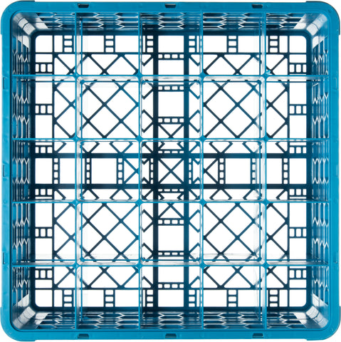 OptiClean™ RACK GLASS 25-COMPARTMENT W/ 2-EXTENDERS BLUE 7.12