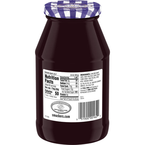 Smuckers Grape Jelly, 32 Ounce -- 12 per case.