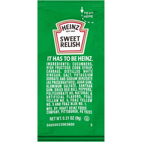 Relish Sweet Single Serve Packet 531800/78000709