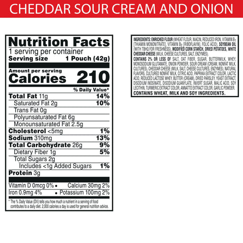 Kelloggs Cheez It Cheddar Sour Cream and Onion Cracker, 1.5 Ounce -- 36 per case.