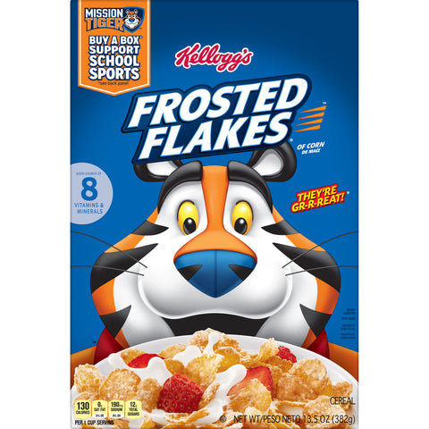 Kelloggs Frosted Flakes Cereal, 13.5 Ounce -- 16 per case.