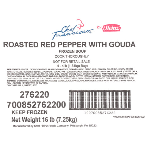 Chef Francisco® SOUP RED PEPPER GOUDA BISQUE READY-TO-USE
