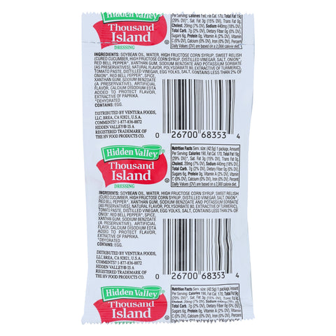 Hidden Valley® DRESSING THOUSAND ISLAND SINGLE SERVE PACKET