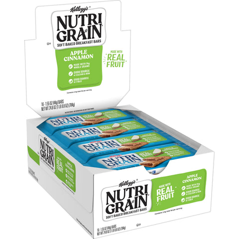 Nutrigrain Apple Cinnamon Cereal Bar, 1.55 Ounce -- 96 per case.