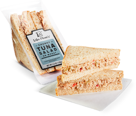 Sandwich Tuna Salad On Wheat Bread Wedge 4.5 Oz 301047-012-1