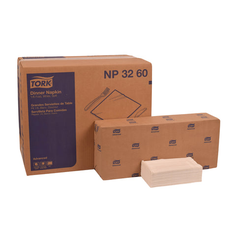 Napkin Dinner White 12.8x16.3 2-ply 1/6 Fold