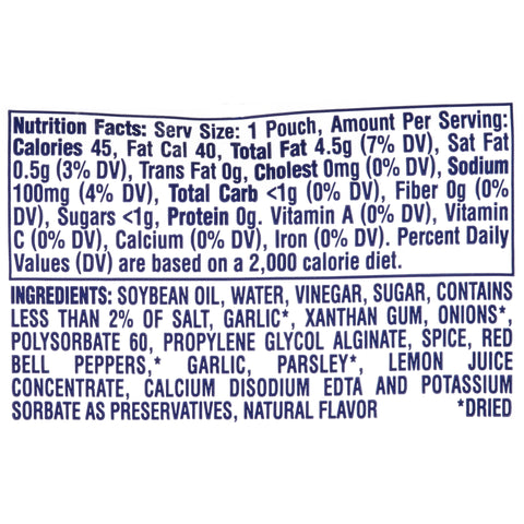 Dressing Italian Creamy Single Serve Pouch