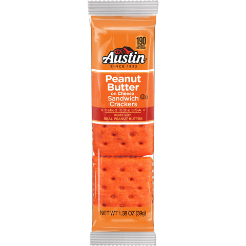 Austin Peanut Butter Cheese Sandwich Cracker, 1.38 Ounce -- 96 per case