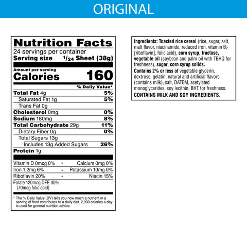 Rice Krispie Treats Sheet - 32 oz. package, 5 per case