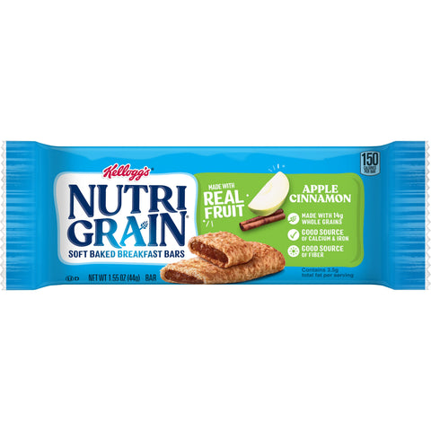 Nutrigrain Apple Cinnamon Cereal Bar, 1.55 Ounce -- 96 per case.
