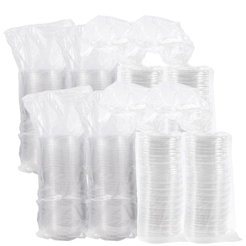 Bowl Plastic Clear W/ Dome Lid 12 Oz