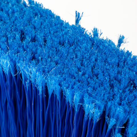 Broom Warehouse Duo Sweep® W/ Black Metal Threaded Handle Blue 48
