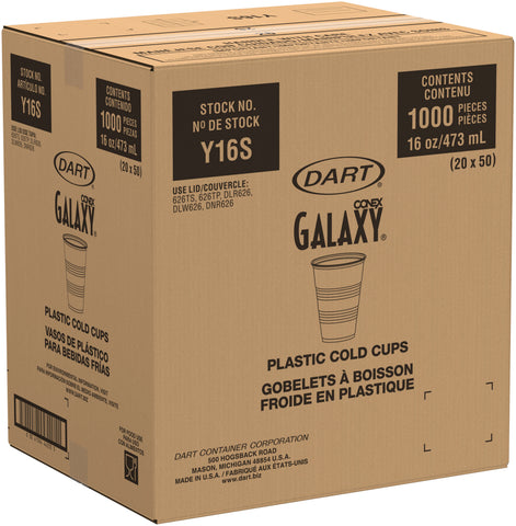 Cup Plastic Translucent Squat 16 Oz