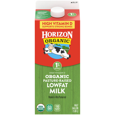 Horizon Organic 1 Percent Low Fat Milk, 64 Ounce -- 6 per case.
