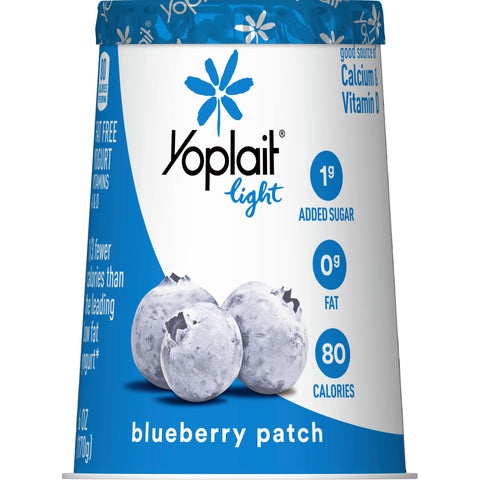 Yoplait Light Blueberry Yogurt, 6 Ounce -- 12 per case.