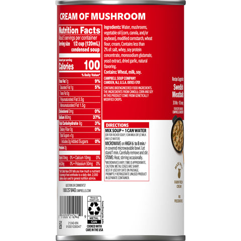 Campbells Cream of Mushroom Soup, 22.6 Ounce -- 12 per case.