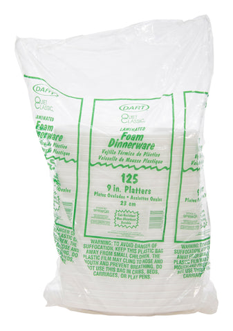 Dart Quiet Classic® PLATTER FOAM LAMINATED WHITE 9