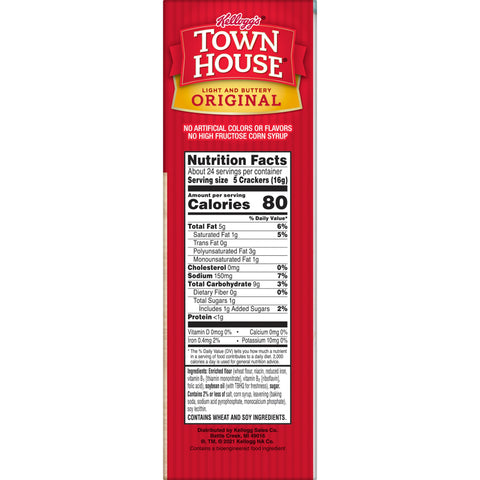 Keebler Town House Original Cracker, 13.8 Ounce -- 12 per case.