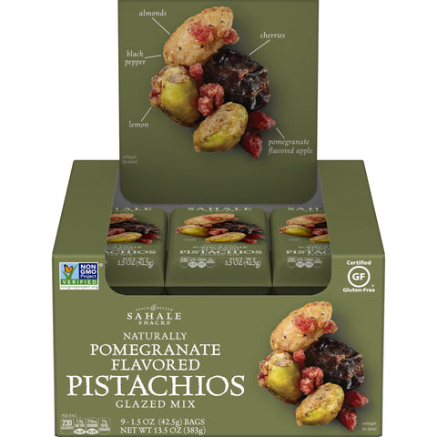 Sahale Pomegranate Pistachios Glazed Mix, 1.5 Ounce -- 108 per case.