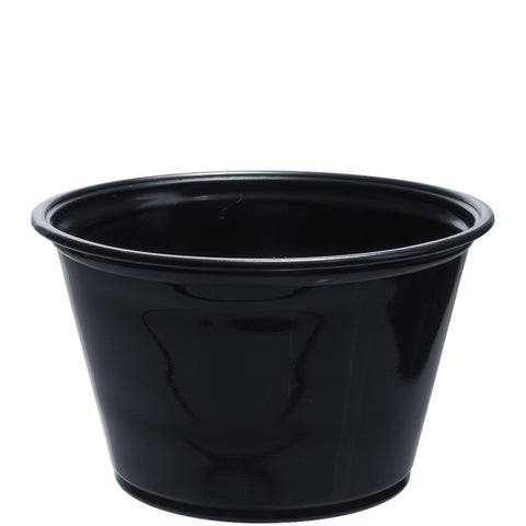 Cup Plastic Portion Souffle Black 4 Oz