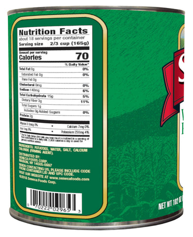 Stokely Whole White Potatoes - no. 10 can, 6 cans per case